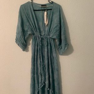 Plunge light blue/aqua dress never worn